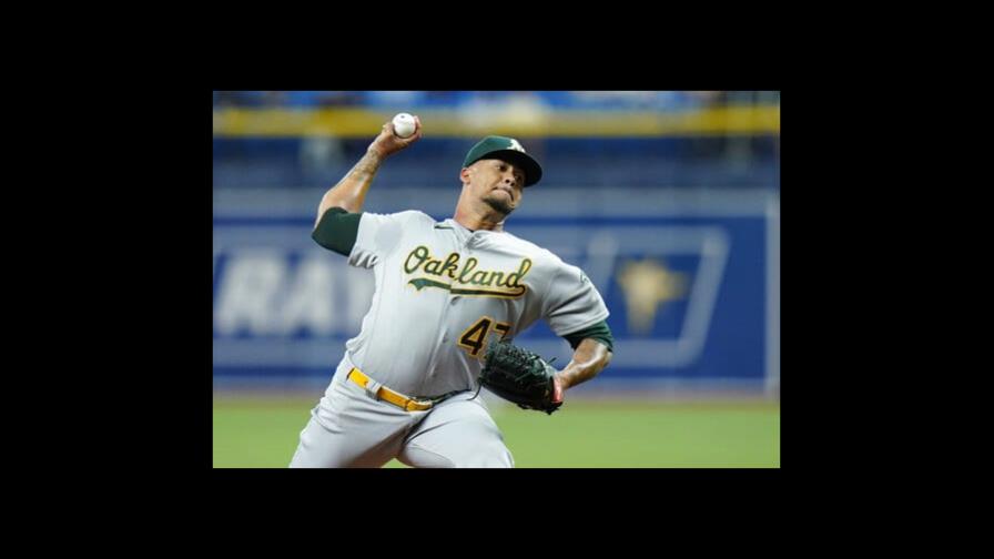 Atléticos vencen a Rays de la mano de Montas y Murphy Atléticos vencen a Rays de la mano de Montas y Murphy