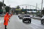 Regulan tránsito en el kilómetro 22 de la autopista Duarte tras inundaciones