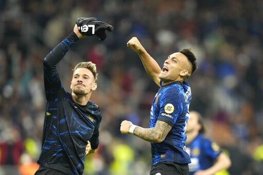 Con dos goles de Lautaro, Inter golea a Milan y es finalista de Copa Italia