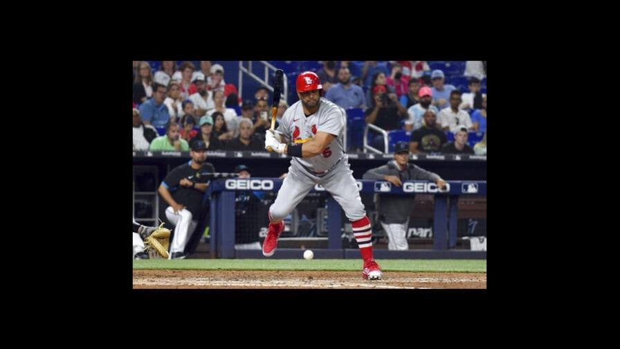 Los Cardenales de San Luis superan 5-1 a Marlins: Pujols anota 2 veces