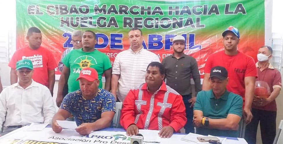 Ratifican llamado a huelga para el lunes en todo el Cibao