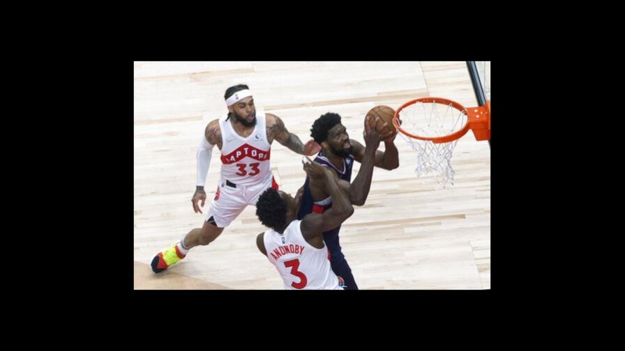 Con triple de Joel Embiid en prórroga, 76ers superan a Raptors Con triple de Joel Embiid en prórroga, 76ers superan a Raptors