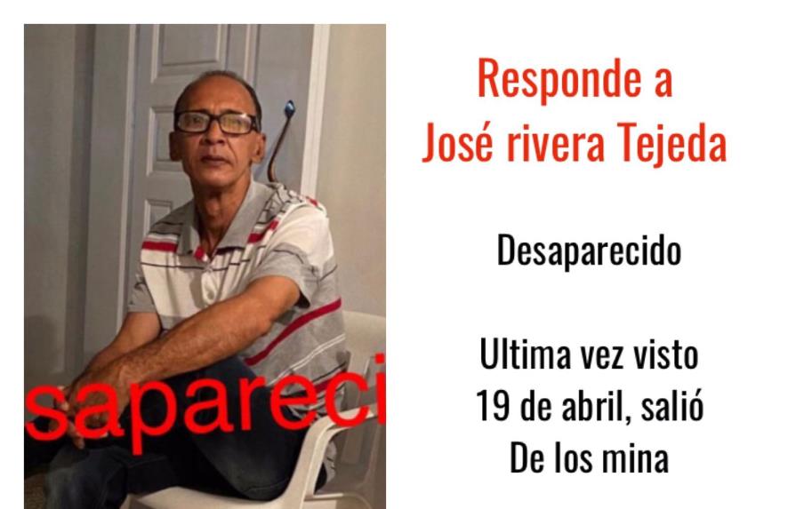Hombre se encuentra desaparecido desde el pasado 19 de abril