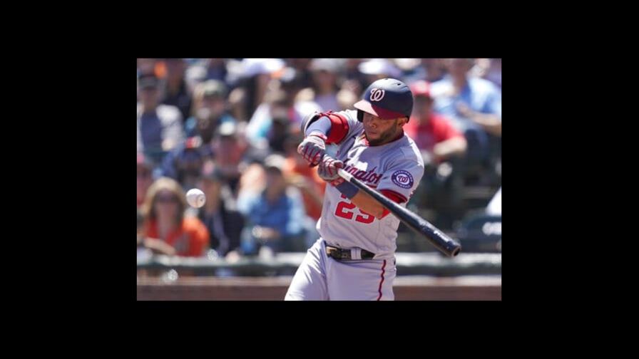 Yadiel Hernández y Juan Soto brillan por los Nacionales ante Gigantes