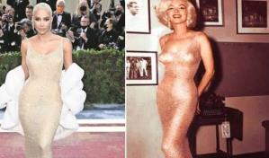 Historia del vestido con el que Marilyn Monroe le cantó a Kennedy y 60 años después usó Kim Kardashian