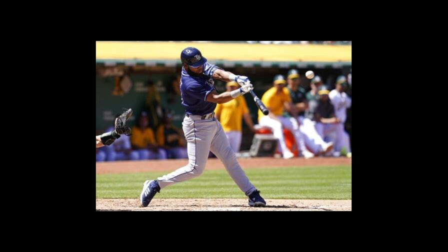 Manuel Margot conecta sencillo para la victoria ante los Atléticos de Oakland