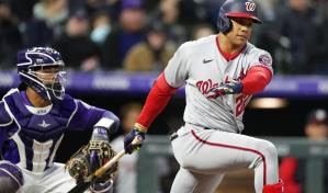 Soto llega a seis jonrones en el rev&eacute;s de los Nacionales en Colorado