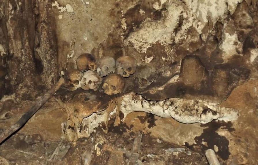 Descubren 150 cráneos de un posible altar maya en el sur de México