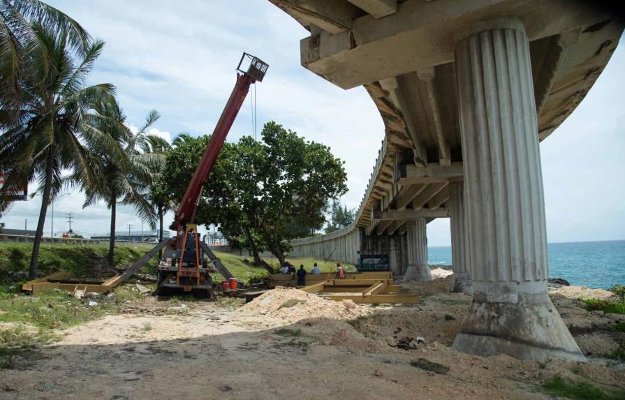 Comienzan los trabajos de reforzamiento de columnas del puente avenida Hípica