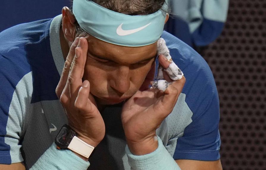 Por lesión en pie Nadal cae en Italia a 10 días del Roland Garros