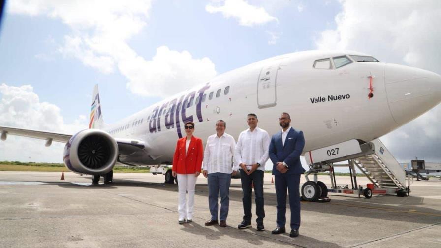 Arajet recibe su segunda aeronave bautizada como Valle Nuevo