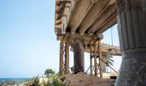 Comienzan a reforzar columnas del puente de la avenida Hípica