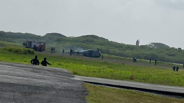 Helicóptero de la Fuerza Aérea se accidenta durante vuelo de práctica