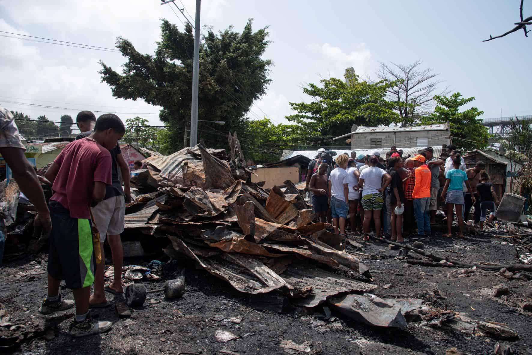 Escombros quedaron del incendio