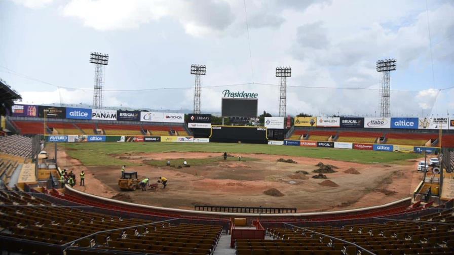 Remodelación del terreno en el estadio Cibao sigue a buen ritmo