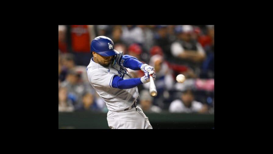 Dodgers vencen a Nacionales; Betts dispara 2 jonrones Dodgers vencen a Nacionales; Betts dispara 2 jonrones