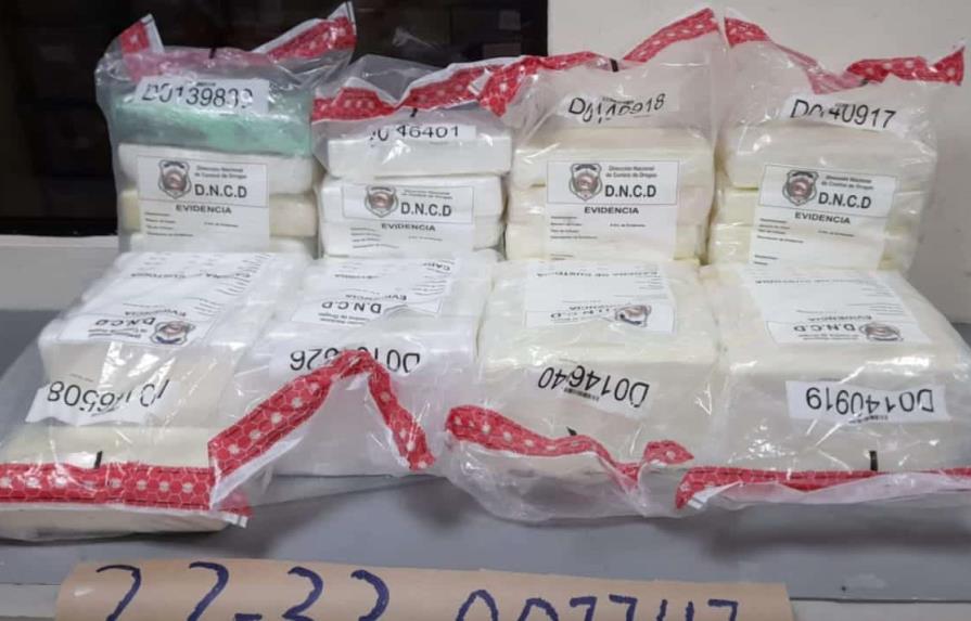DNCD ocupa 48 paquetes de cocaína serían enviados a Puerto Rico a través del Puerto Multimodal Caucedo