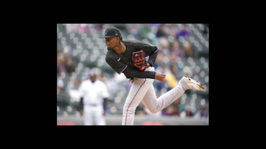 Edward Cabrera, sin hits hasta la 6ta; los Marlins arrollan en 1er juego