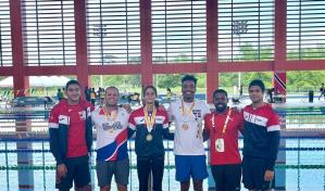Josué Domínguez conquista dos medallas de oro en Panam Aquatics