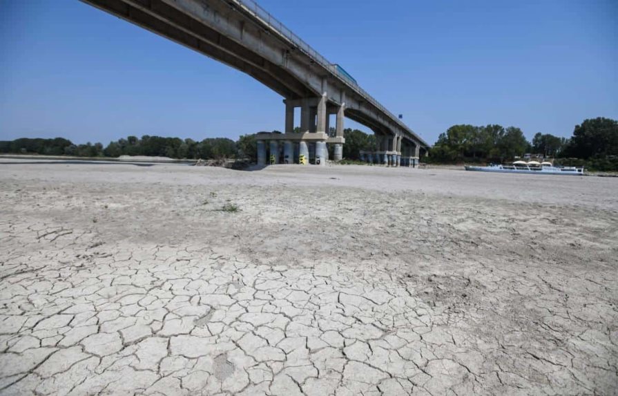 Alarma en Italia: Se seca el río Po