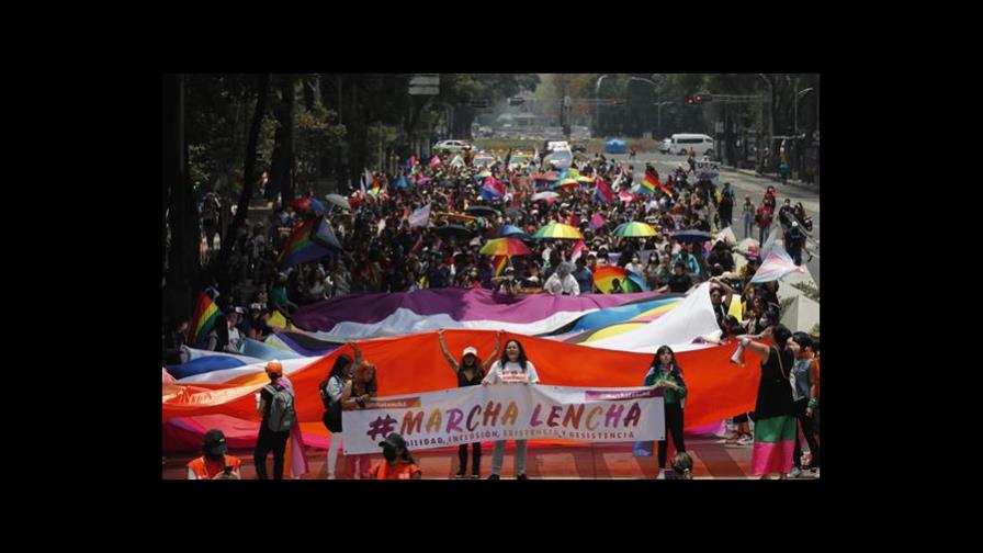 Lesbianas marchan en Ciudad de México para visibilizar sus reclamos Lesbianas marchan en Ciudad de México para visibilizar sus reclamos