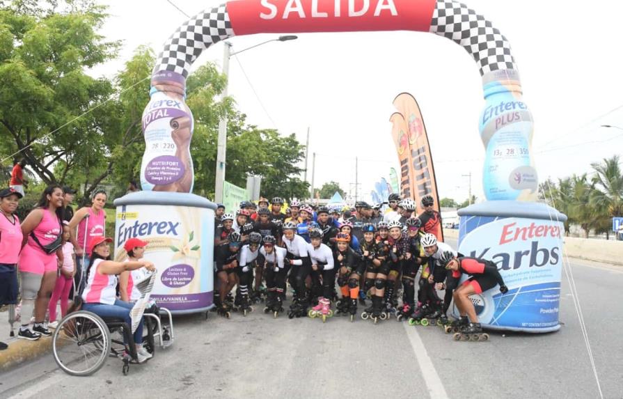 Hévano Pérez López cruzó la meta primero en la ruta de patinaje Guerreros Sobre Ruedas