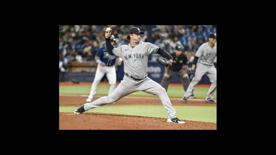 Gerrit Cole pierde el sin hit en la 8va; Yanquis vencen a Rays