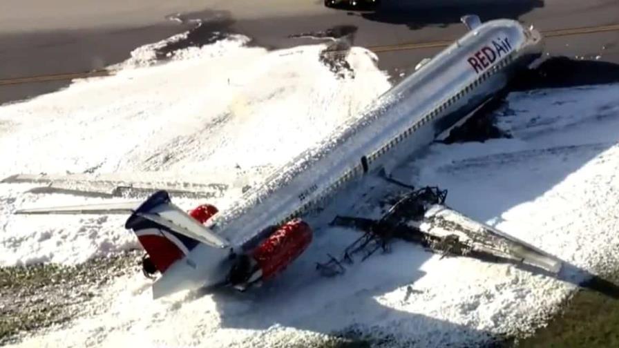 Esto provocó el colapso e incendio del avión de RED Air en aeropuerto de Miami