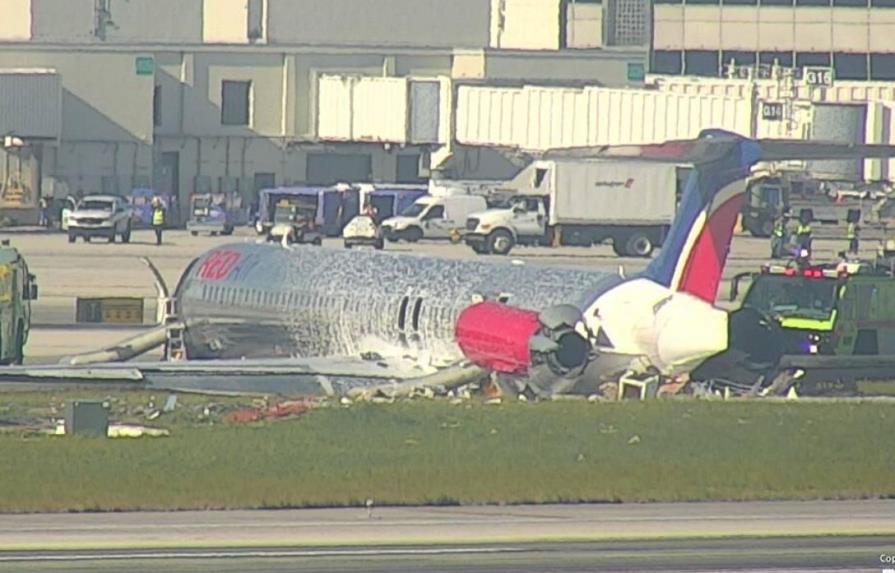 Red Air dice avión accidentado en Miami presentó dificultades técnicas