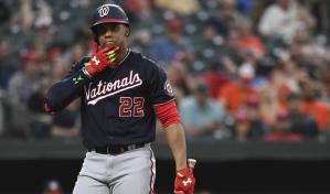 Vulnerabilidad de Soto ante ante pitcheos rompientes hunden su promedio de bateo