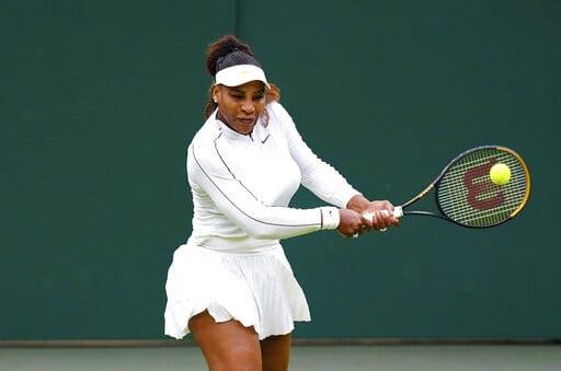 Serena Williams practica en Cancha Central de Wimbledon