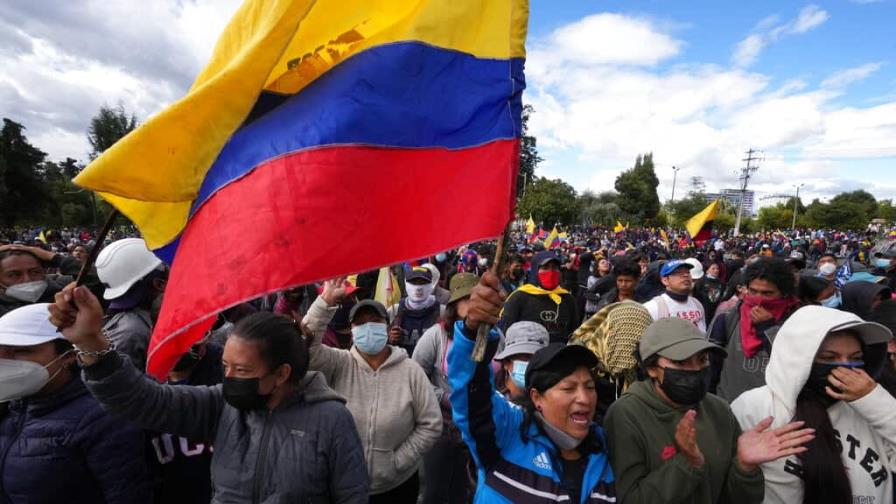 El Gobierno de Ecuador insiste en vincular protestas con mercados ilegales El Gobierno de Ecuador insiste en vincular protestas con mercados ilegales