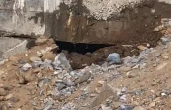 Parte recién reparada del canal Mesier Bogaert en La Canela Santiago ya tiene nuevas filtraciones