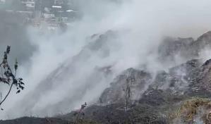 Incendio afecta desde ayer vertedero de Moca