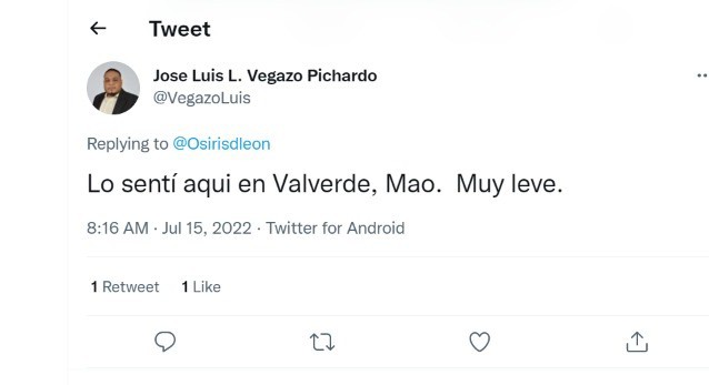Ciudadanos reportaron haber sentido el sismo.