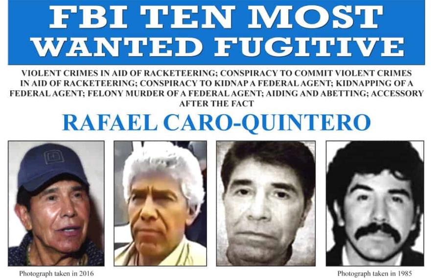 EEUU pedirá la extradición inmediata del capo mexicano Rafael Caro Quintero