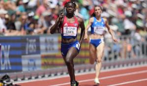 Fiordaliza Cofil gana su heat y avanza a la semifinal del Mundial de Atletismo