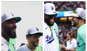 Bad Bunny sorprende metiendo a Vladimir Guerrero y a David Ortiz como emergentes durante sus turnos al bate en Juego de Celebridades