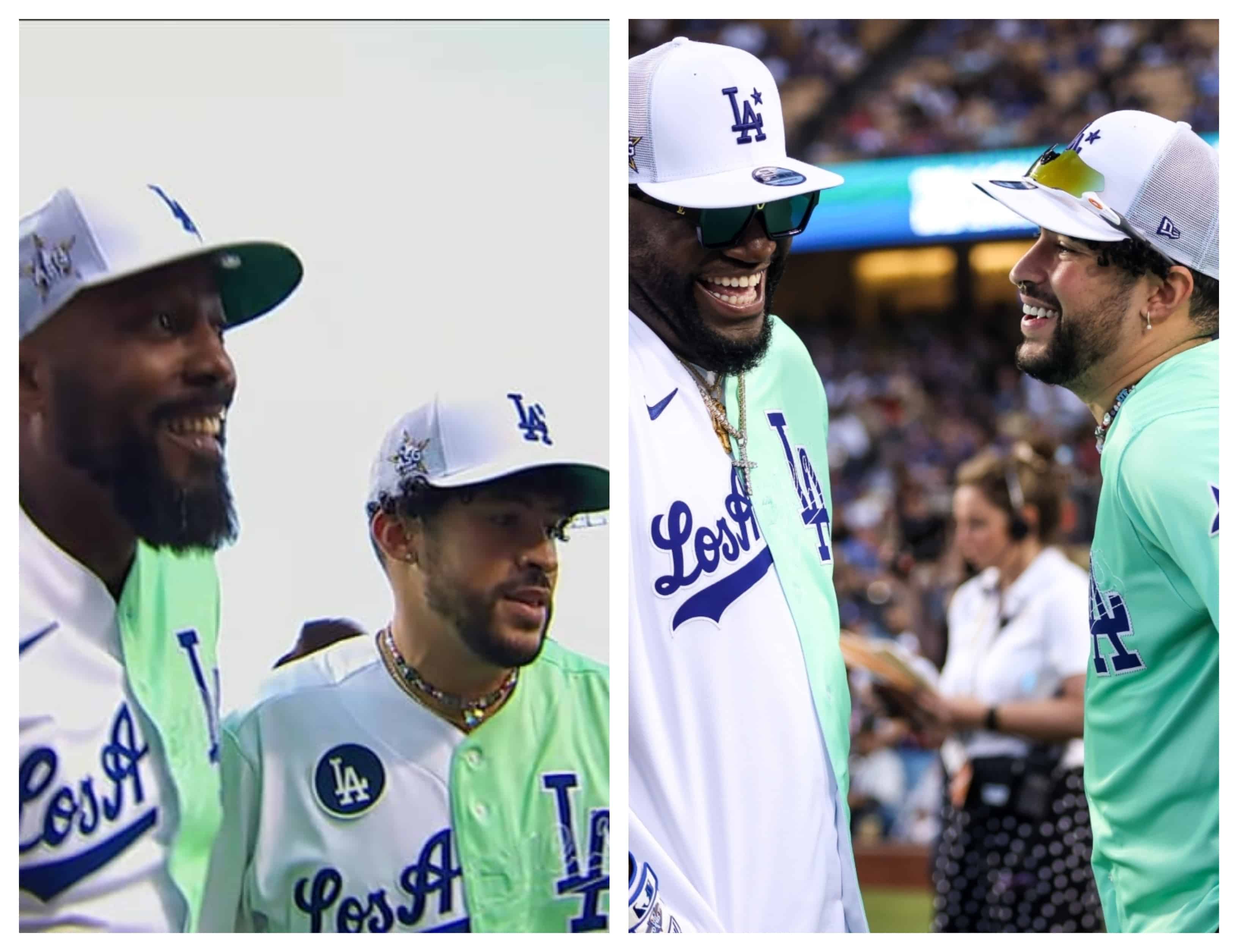 Bad Bunny en el juego de las estrellas de softball