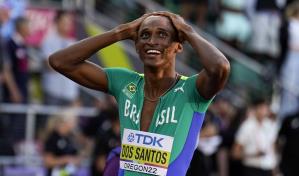 Dos Santos sorprende en 400 con vallas y da oro a Brasil