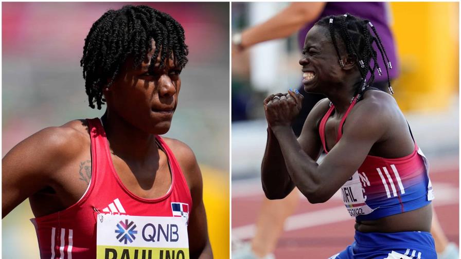 Marileidy Paulino versus Fiordaliza Cofil en la final de los 400 metros