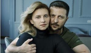 Presidente Zelenski y primera dama de Ucrania posan para la revista Vogue