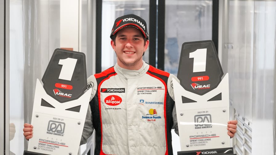 Jimmy Llibre obtiene doble victoria en Porsche Sprint Challenge en Road America