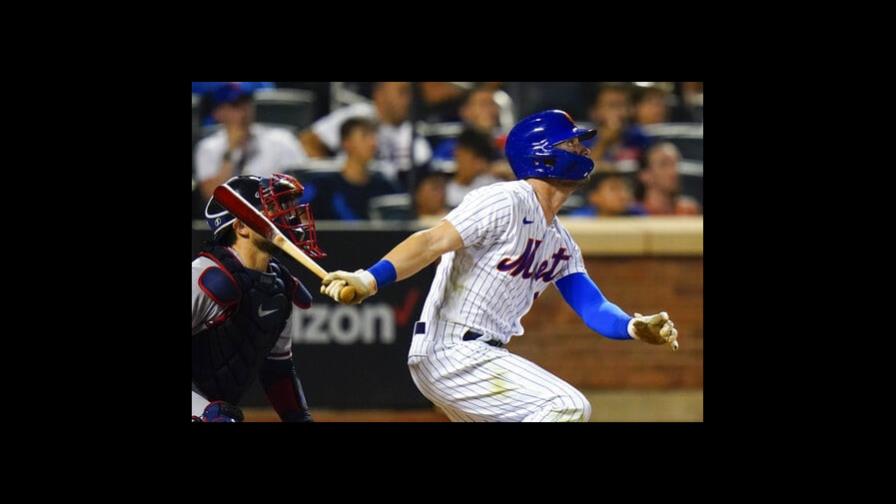 Naquin debuta con dos jonrones; Mets vencen a Bravos