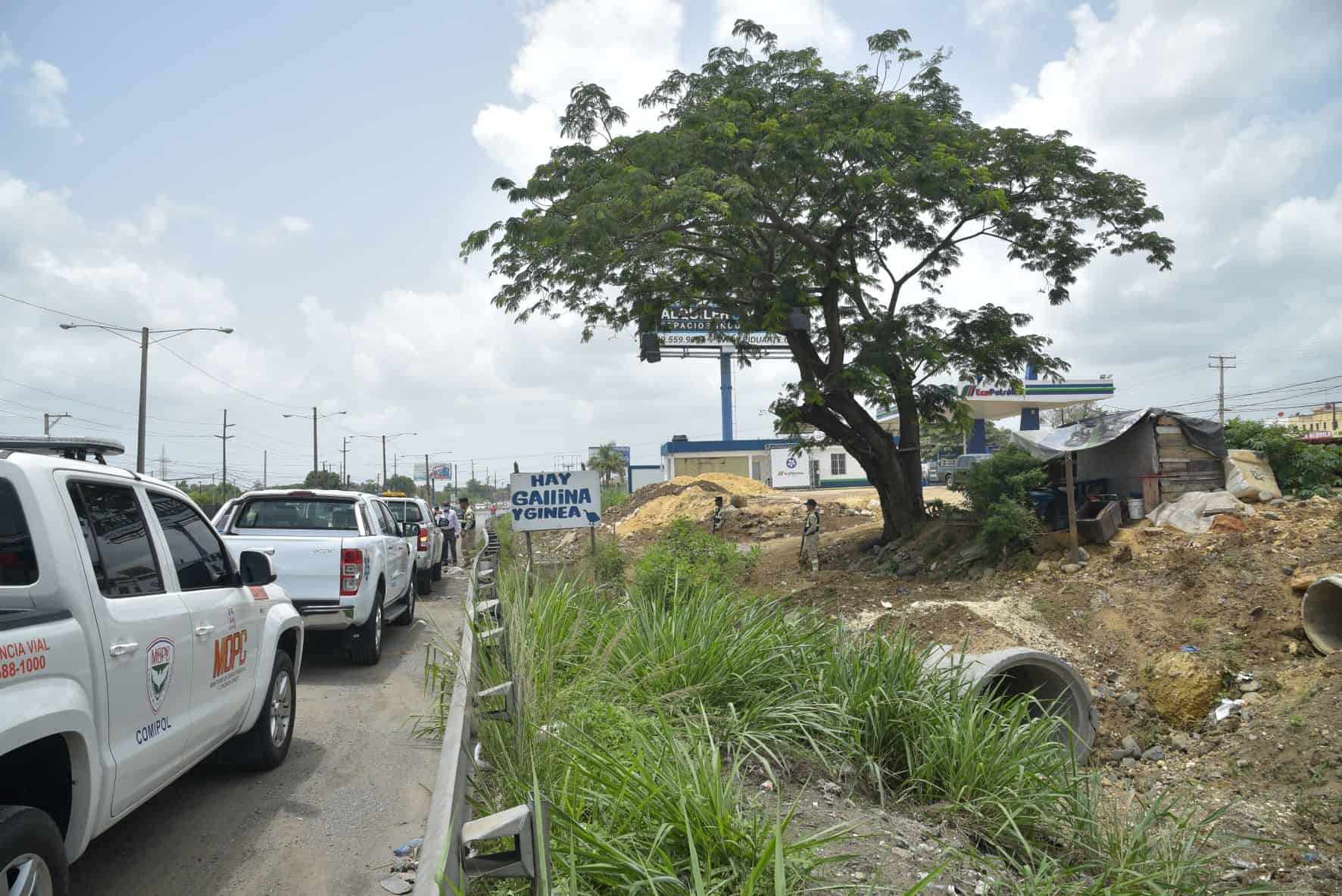 Un lugar intervenjdo por Codevial en la Autopista Duarte