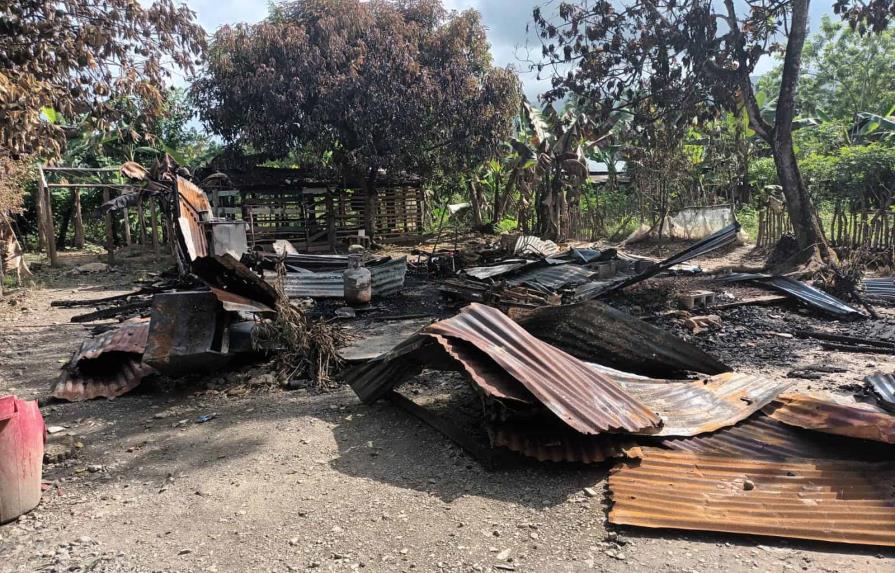 Incendio deja sin vivienda a madre y a sus dos hijos en Bonao