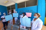 Enfermeras del hospital Materno Infantil en Higüey realizan protesta Enfermeras del hospital Materno Infantil en Higüey realizan protesta