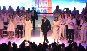 De punta en blanco; detalles del vestuario de Raquel Peña y Raquel Arbaje para el discurso de Abinader