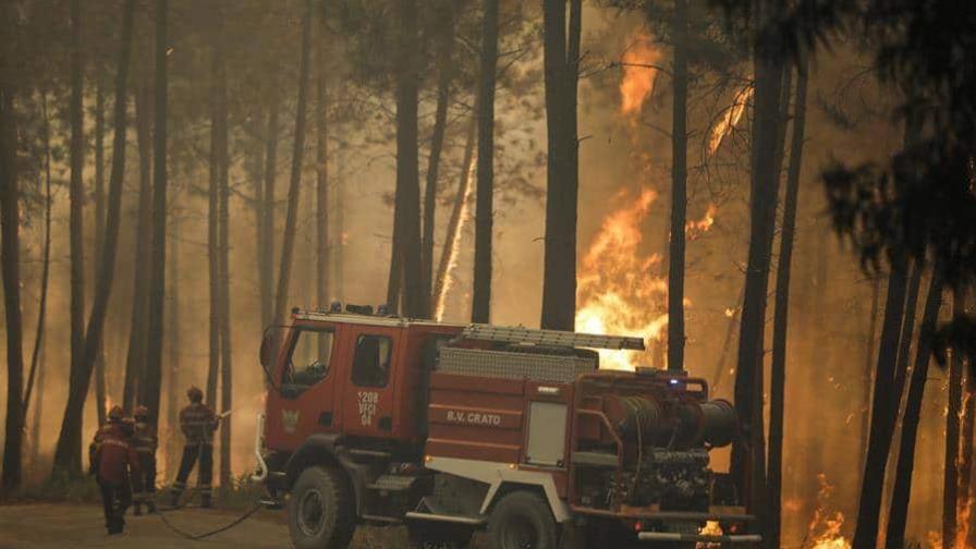 Varios heridos leves y viviendas en peligro por la ola de incendios en Portugal