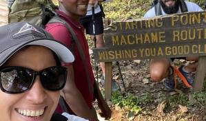 Thais Herrera inicia ascenso de la montaña más alta de África